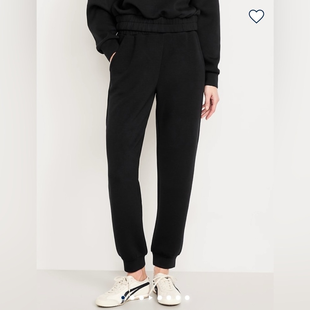 Old Navy Active Bounce Fleece High Rise Jogger Black Small Athleisure Varley